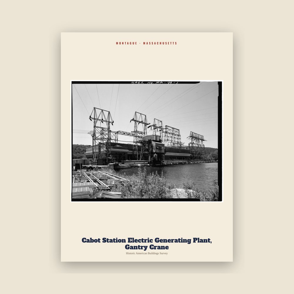 Montague Cabot Station Electric Generating Plant, Gantry Crane Archive Print