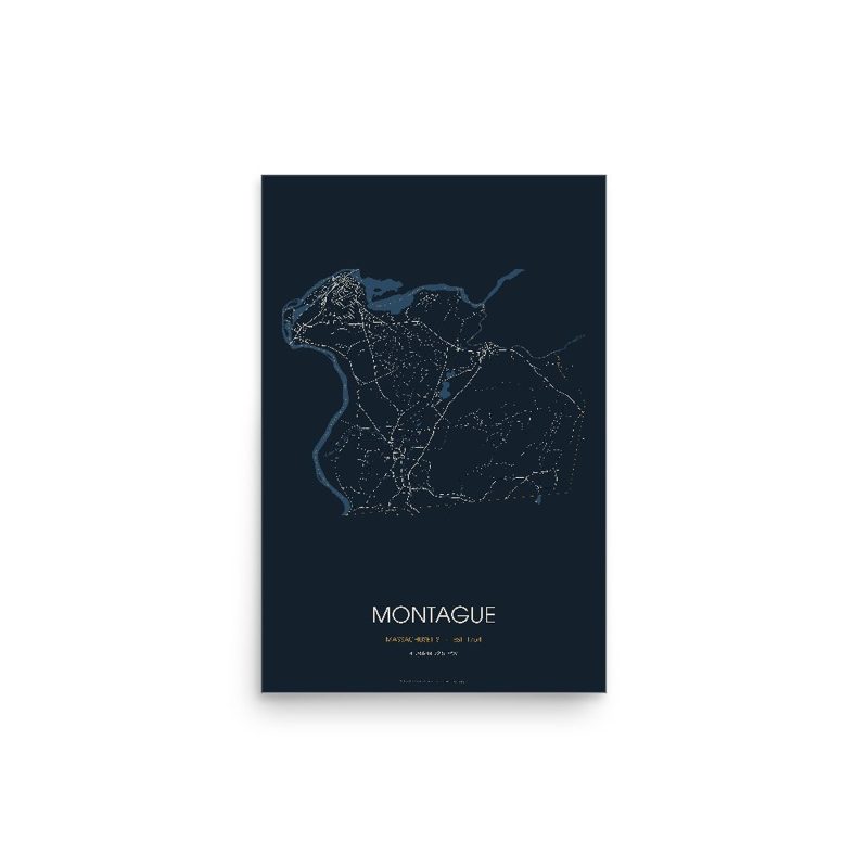 Montague Street Map Poster · Midnight