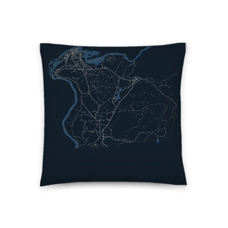 Montague Map Throw Pillow