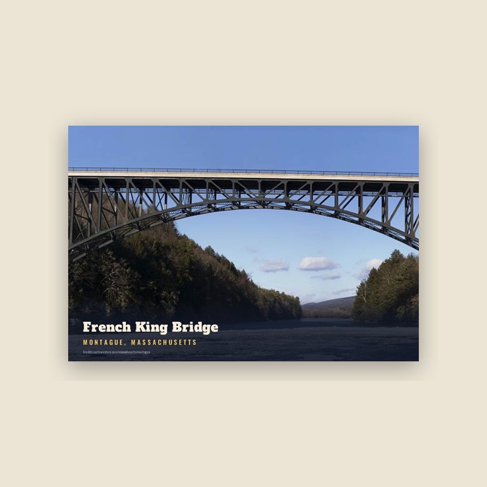 Montague French King Bridge Postcard