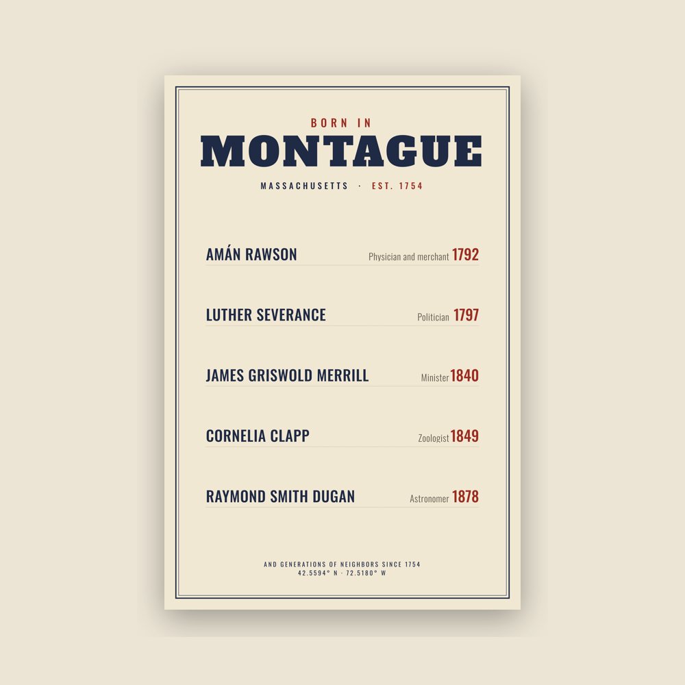 Montague “Born In” Poster