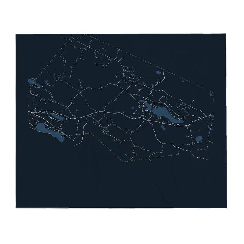 Monterey Street Map Throw Blanket