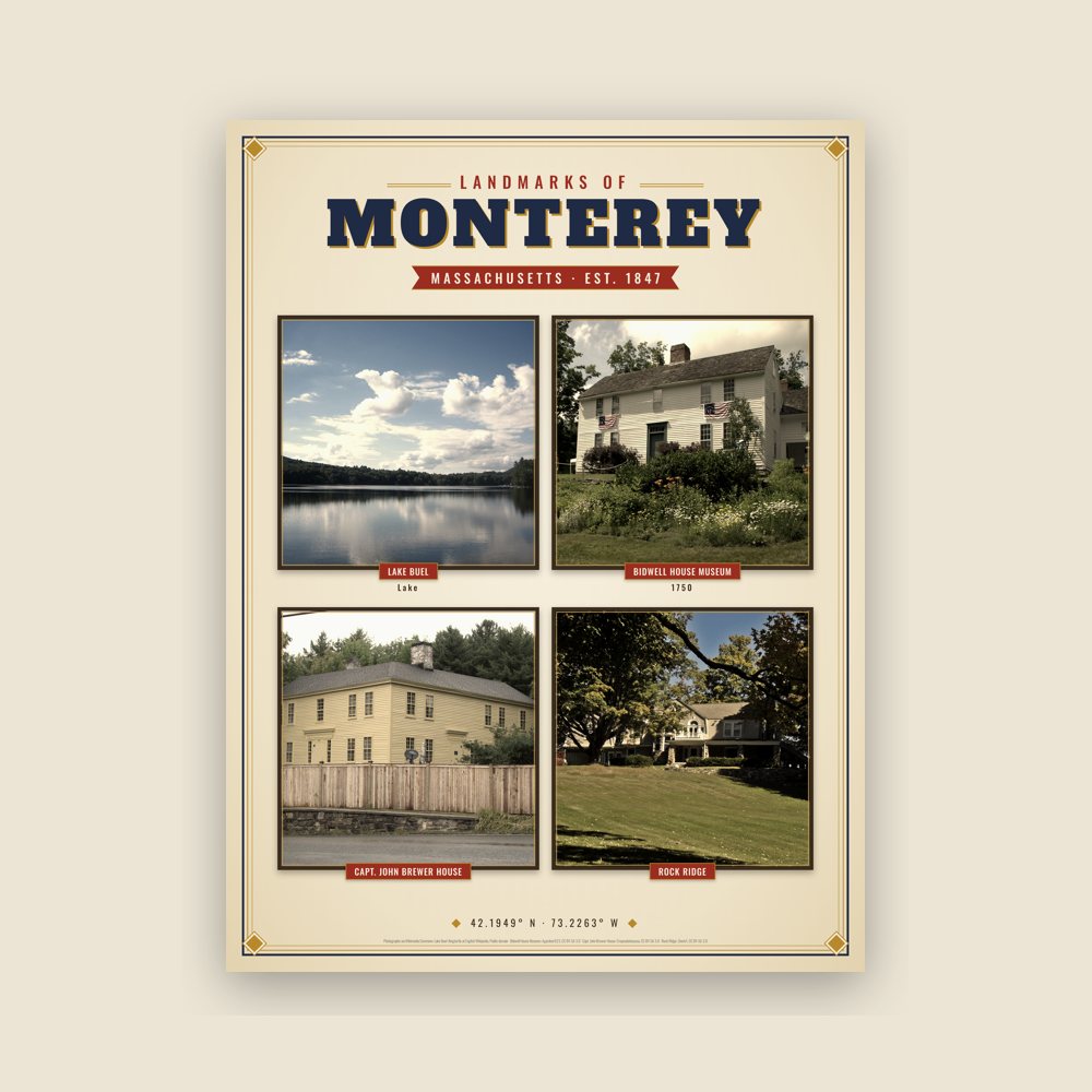 Monterey Landmarks Photo Poster