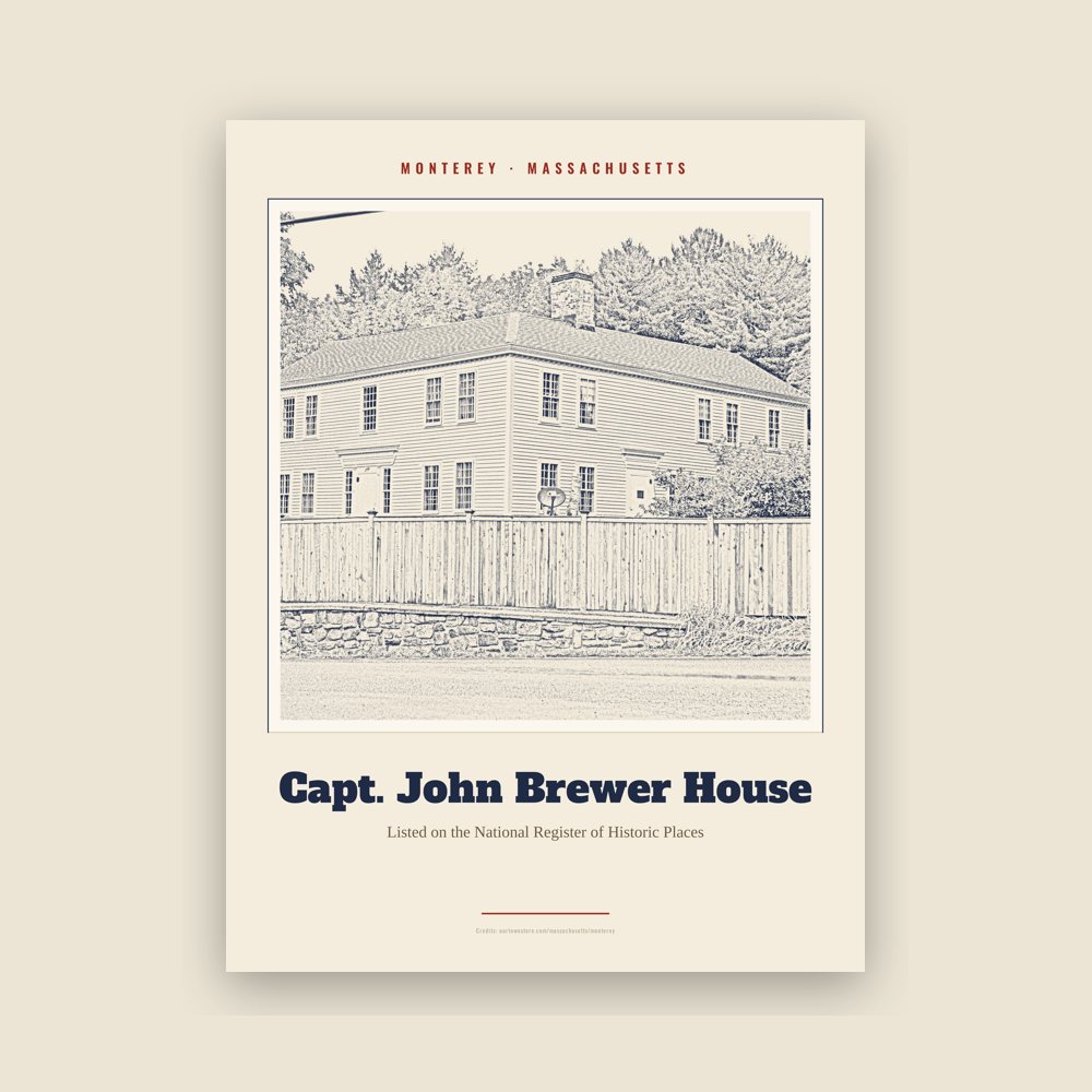Monterey Capt. John Brewer House Landmark Print