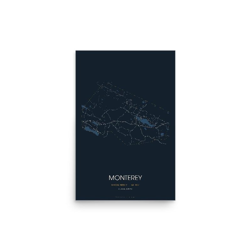 Monterey Street Map Poster · Midnight