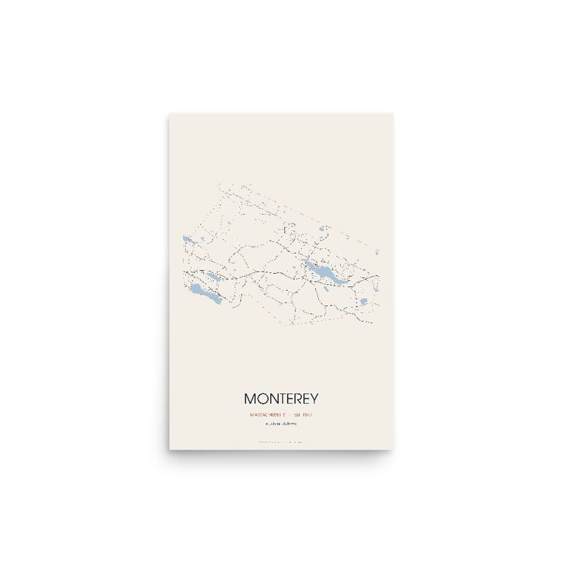 Monterey Street Map Poster · Linen
