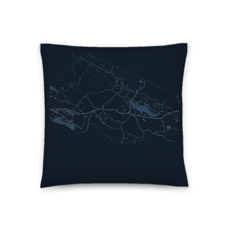 Monterey Map Throw Pillow