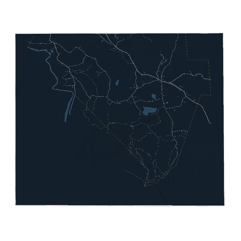Montgomery Street Map Throw Blanket