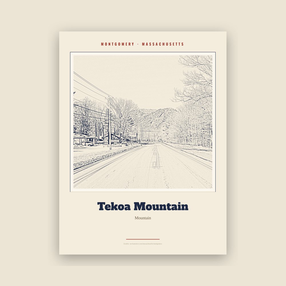 Montgomery Tekoa Mountain Landmark Print