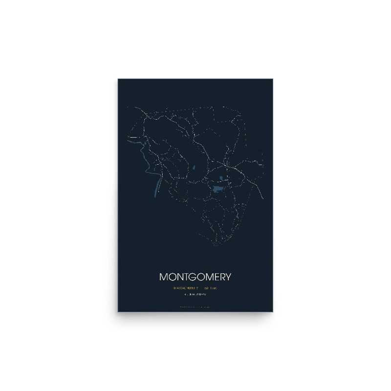 Montgomery Street Map Poster · Midnight