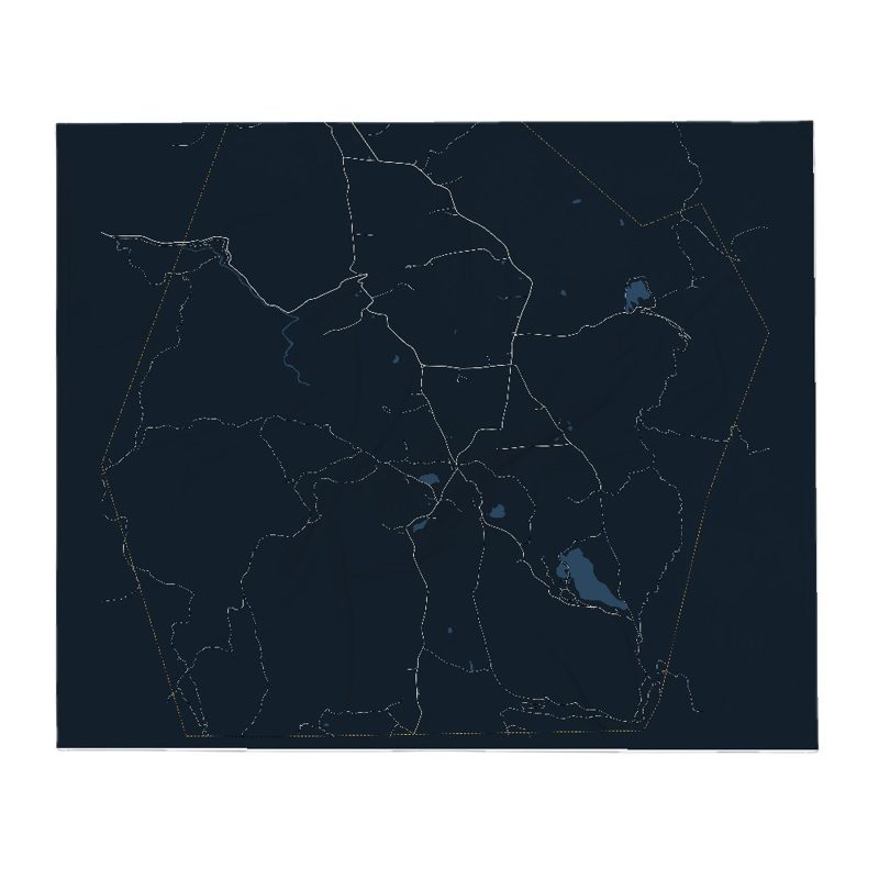 Mount Washington Street Map Throw Blanket