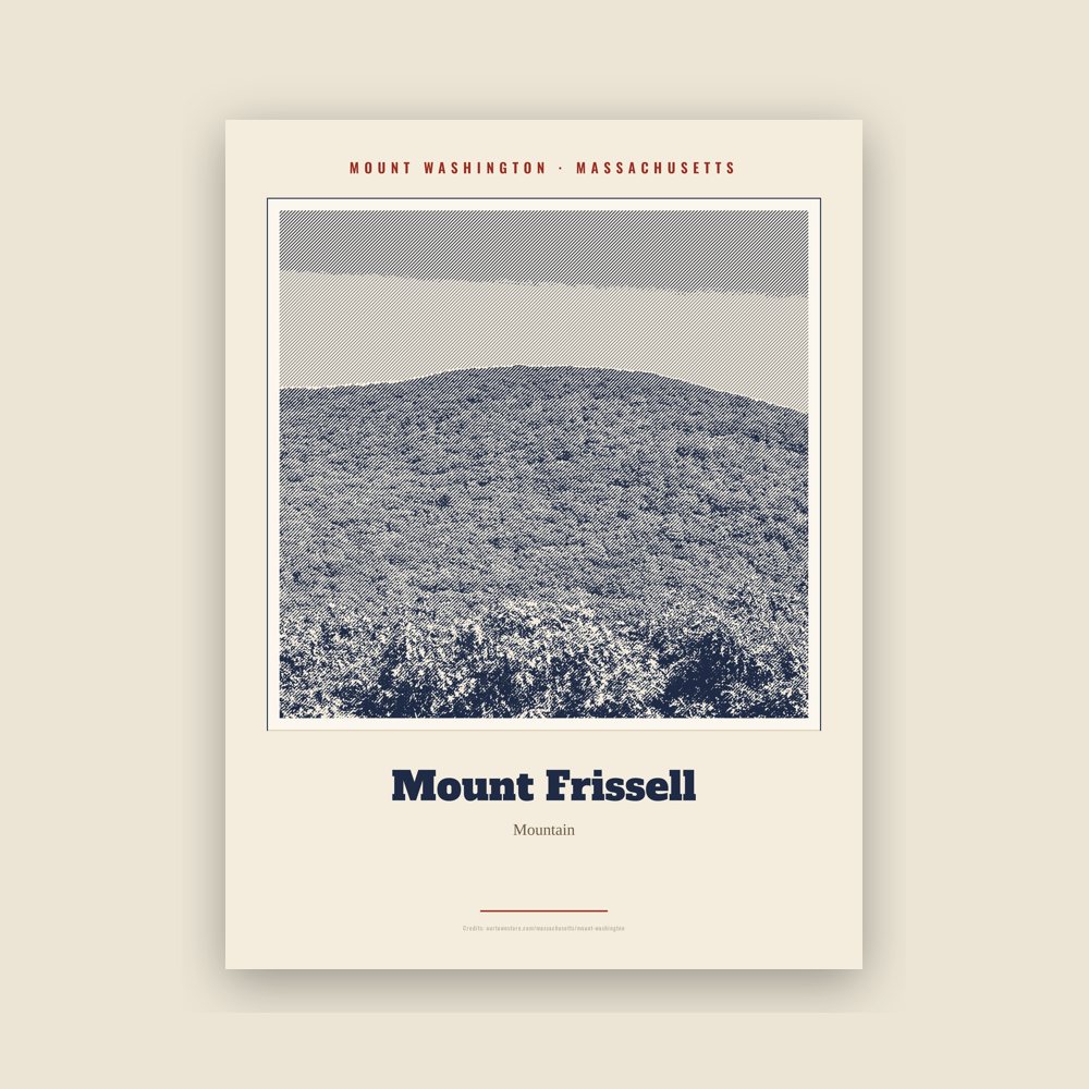Mount Washington Mount Frissell Landmark Print