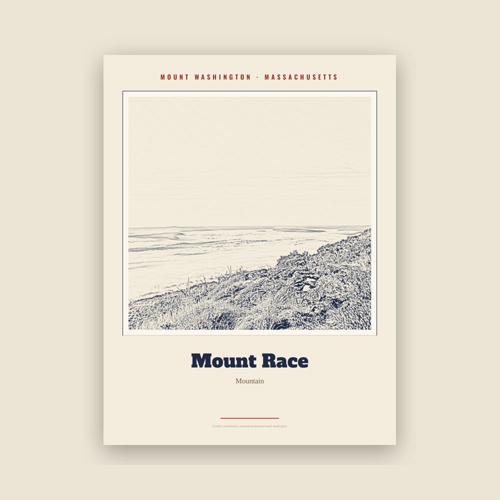 Mount Washington Mount Race Landmark Print
