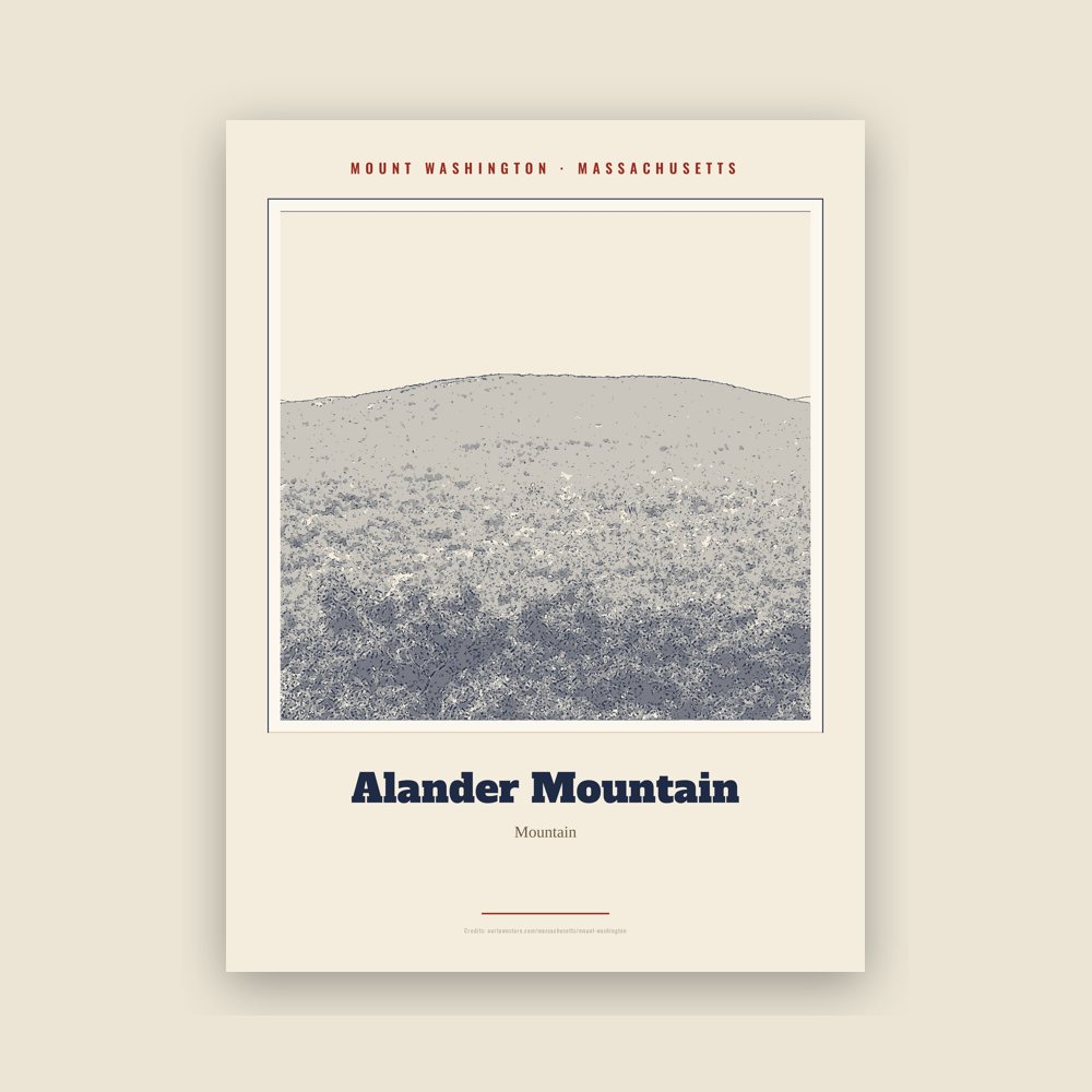 Mount Washington Alander Mountain Landmark Print