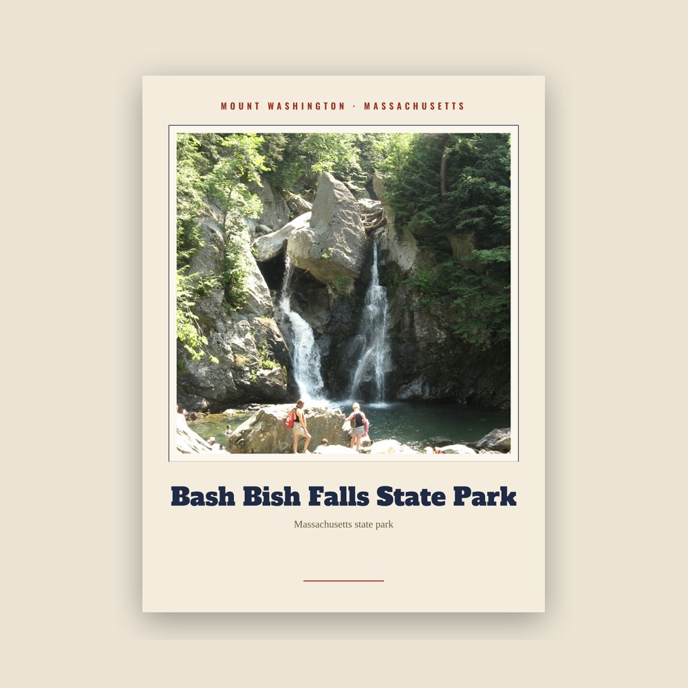 Mount Washington Bash Bish Falls State Park Landmark Print