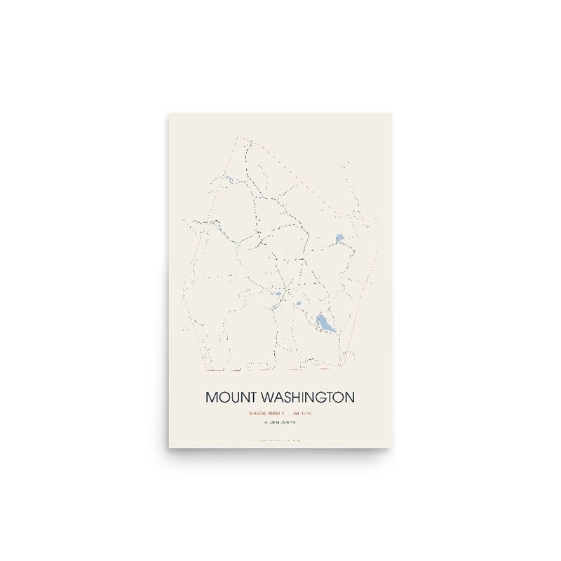 Mount Washington Street Map Poster · Linen