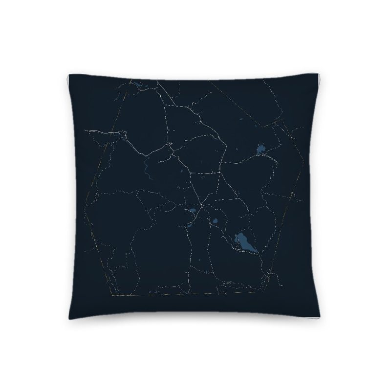 Mount Washington Map Throw Pillow