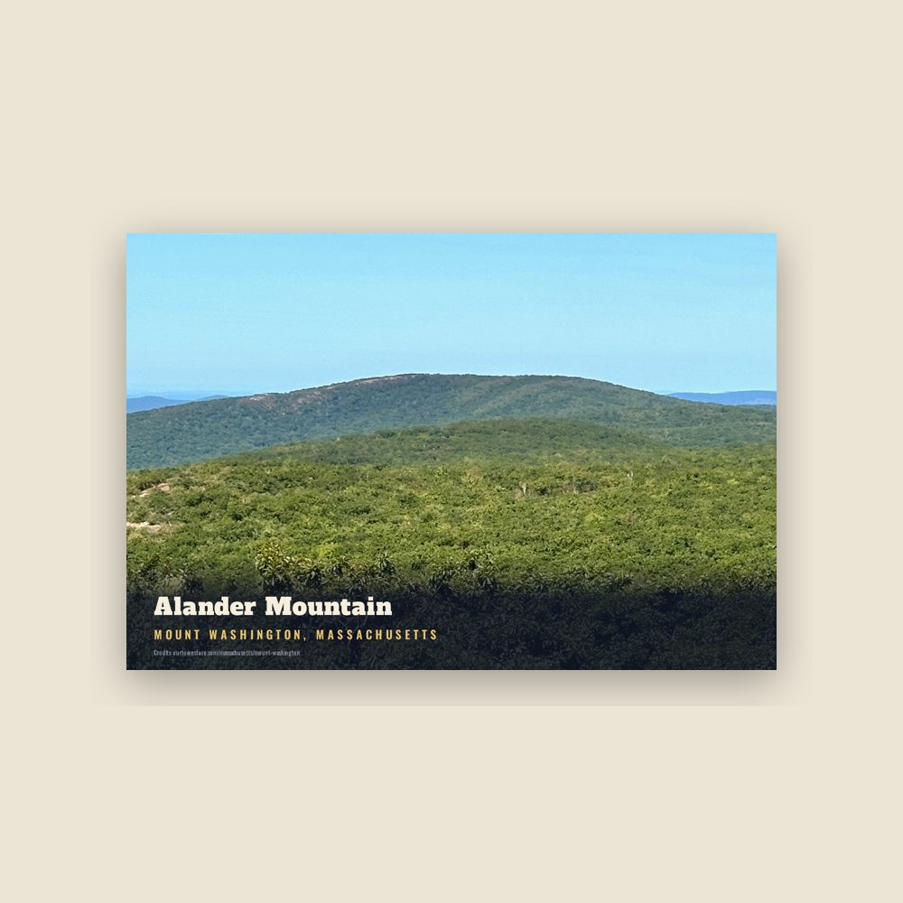 Mount Washington Alander Mountain Postcard