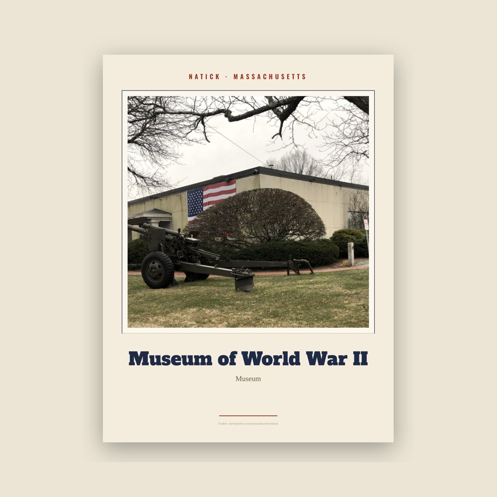 Natick Museum of World War II Landmark Print