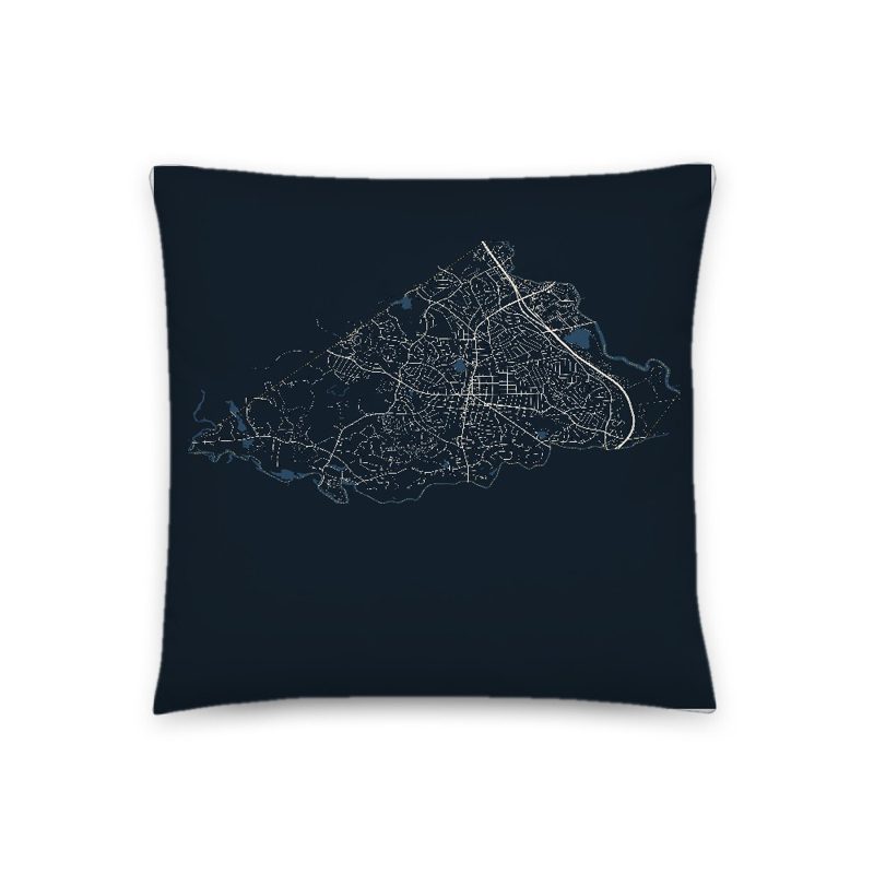 Needham Map Throw Pillow