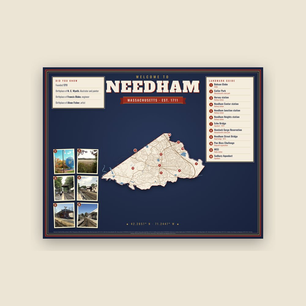 Needham Map Placemat