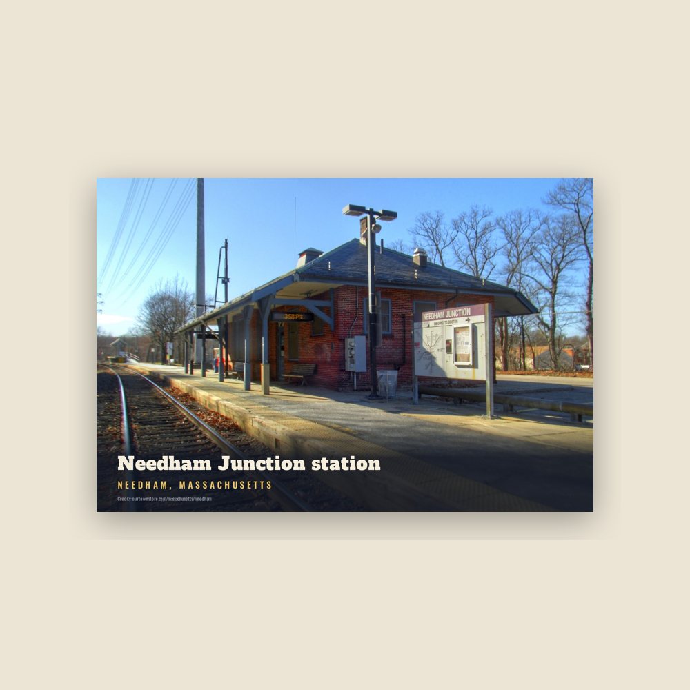 Needham Needham Junction station Postcard
