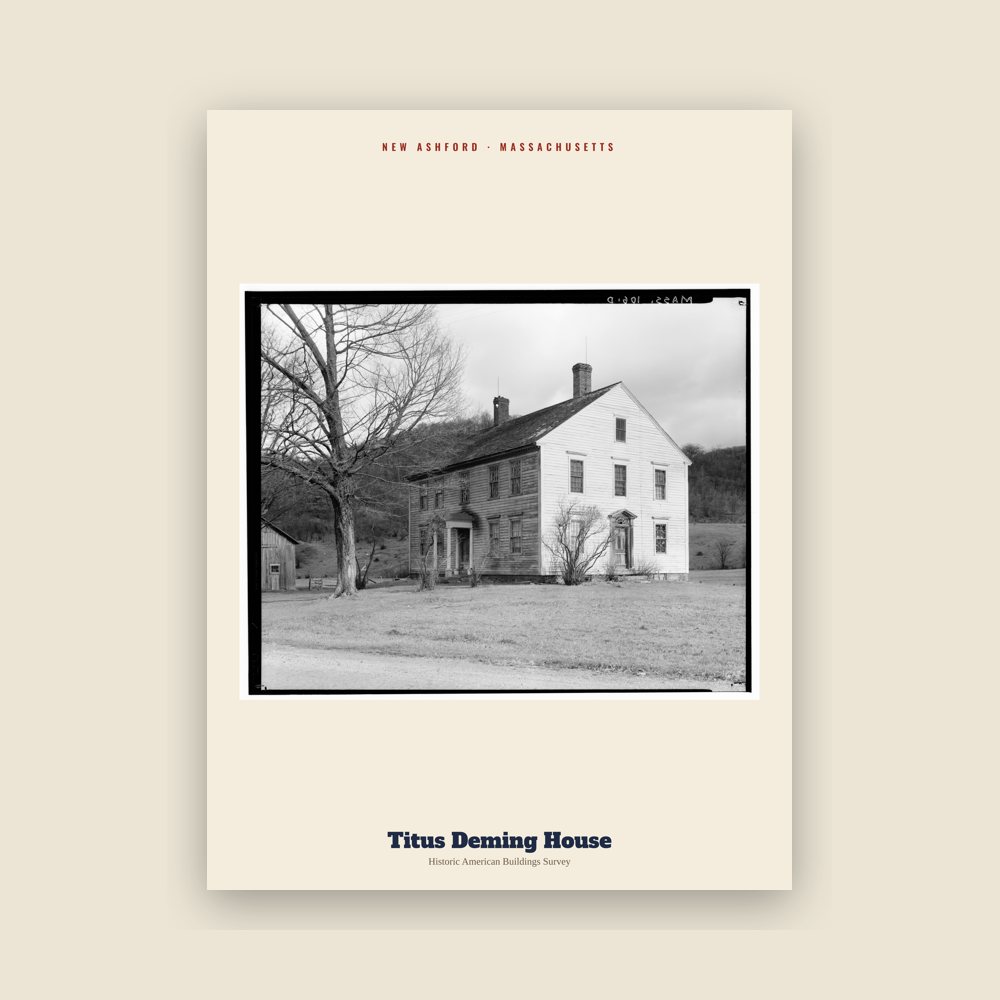 New Ashford Titus Deming House Archive Print