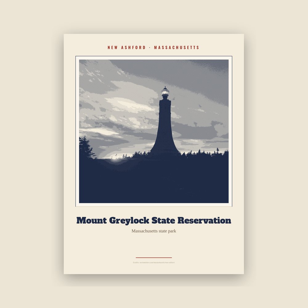 New Ashford Mount Greylock State Reservation Landmark Print