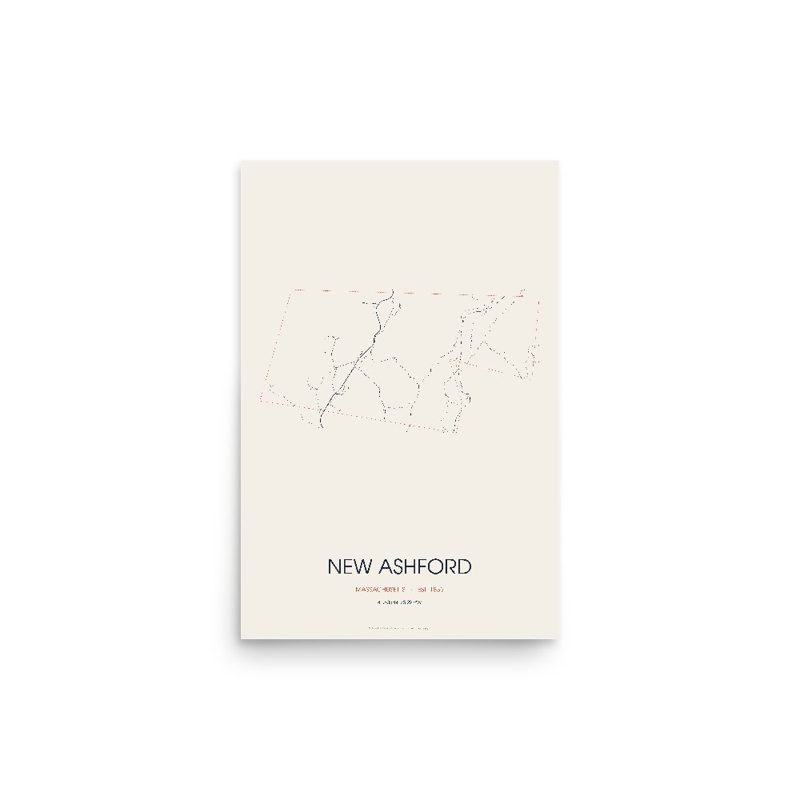 New Ashford Street Map Poster · Linen