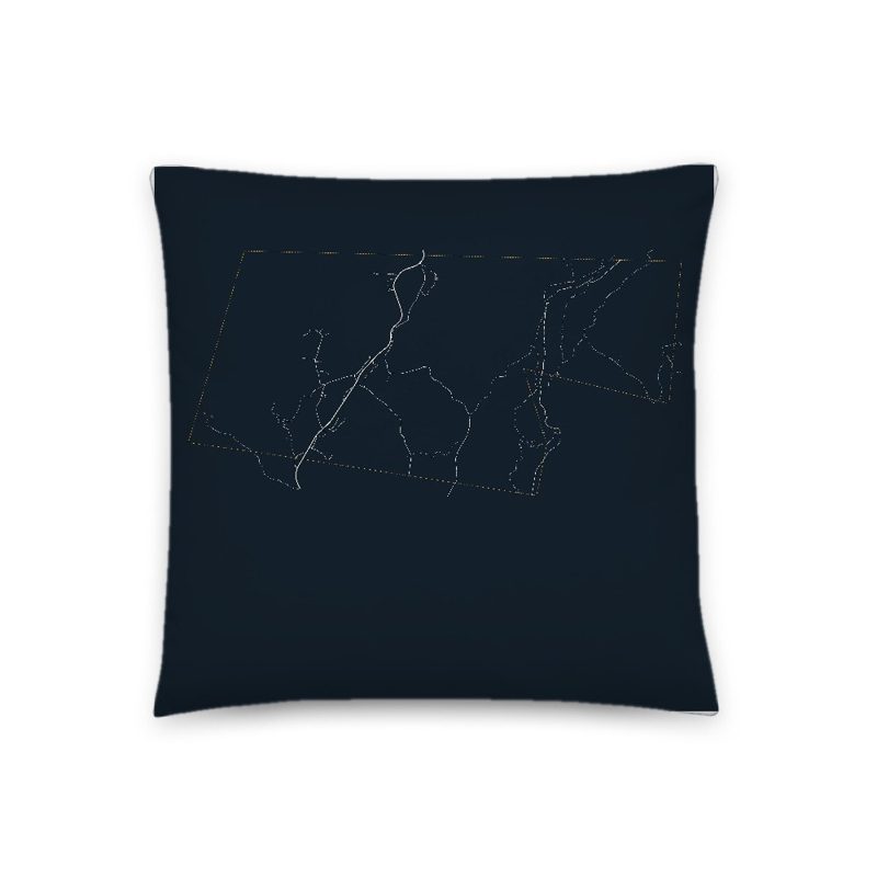 New Ashford Map Throw Pillow