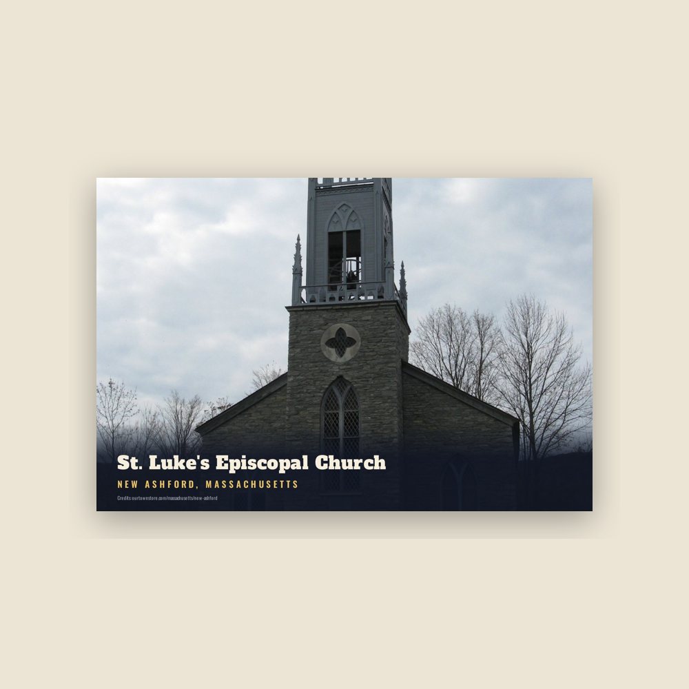 New Ashford St. Luke's Episcopal Church Postcard
