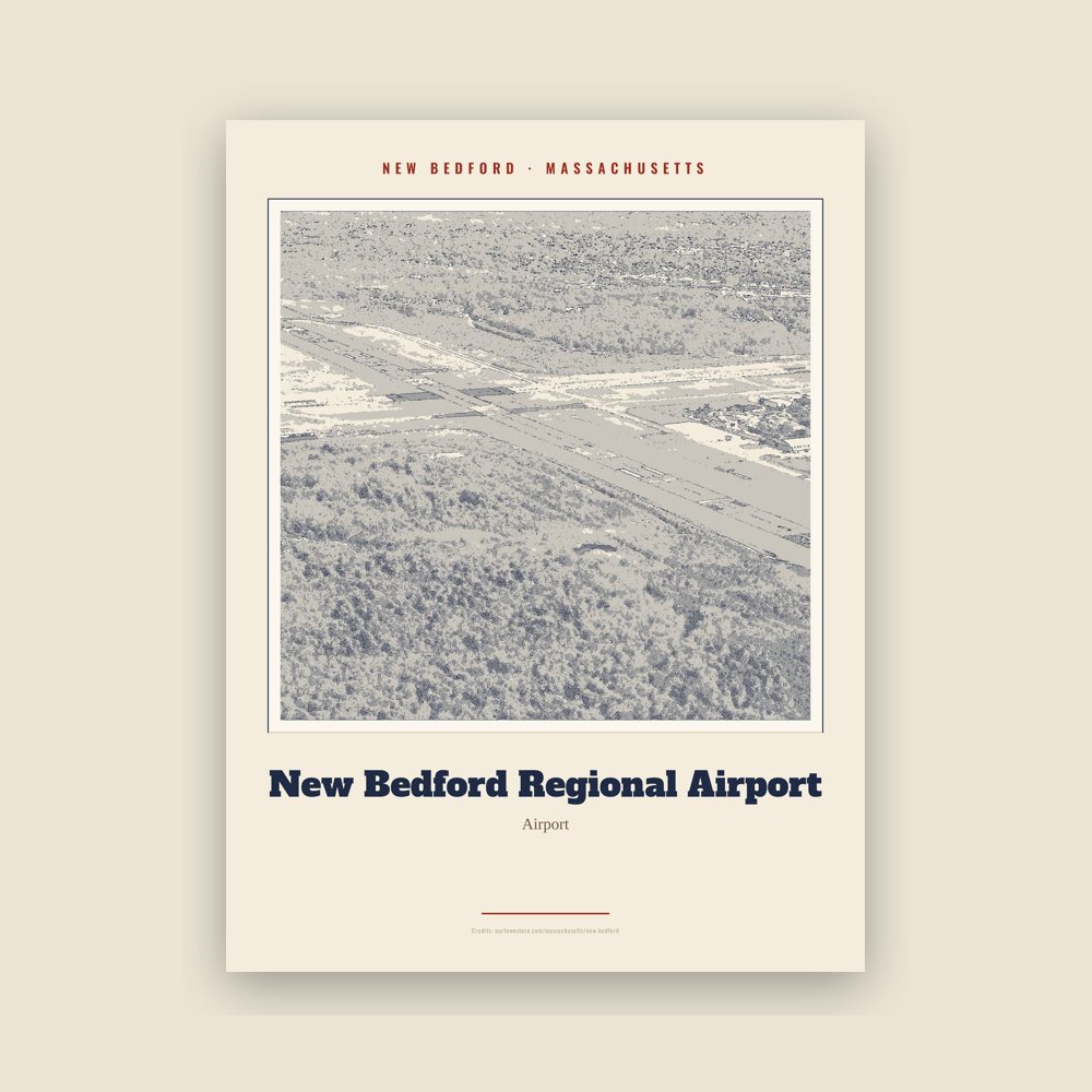 New Bedford New Bedford Regional Airport Landmark Print
