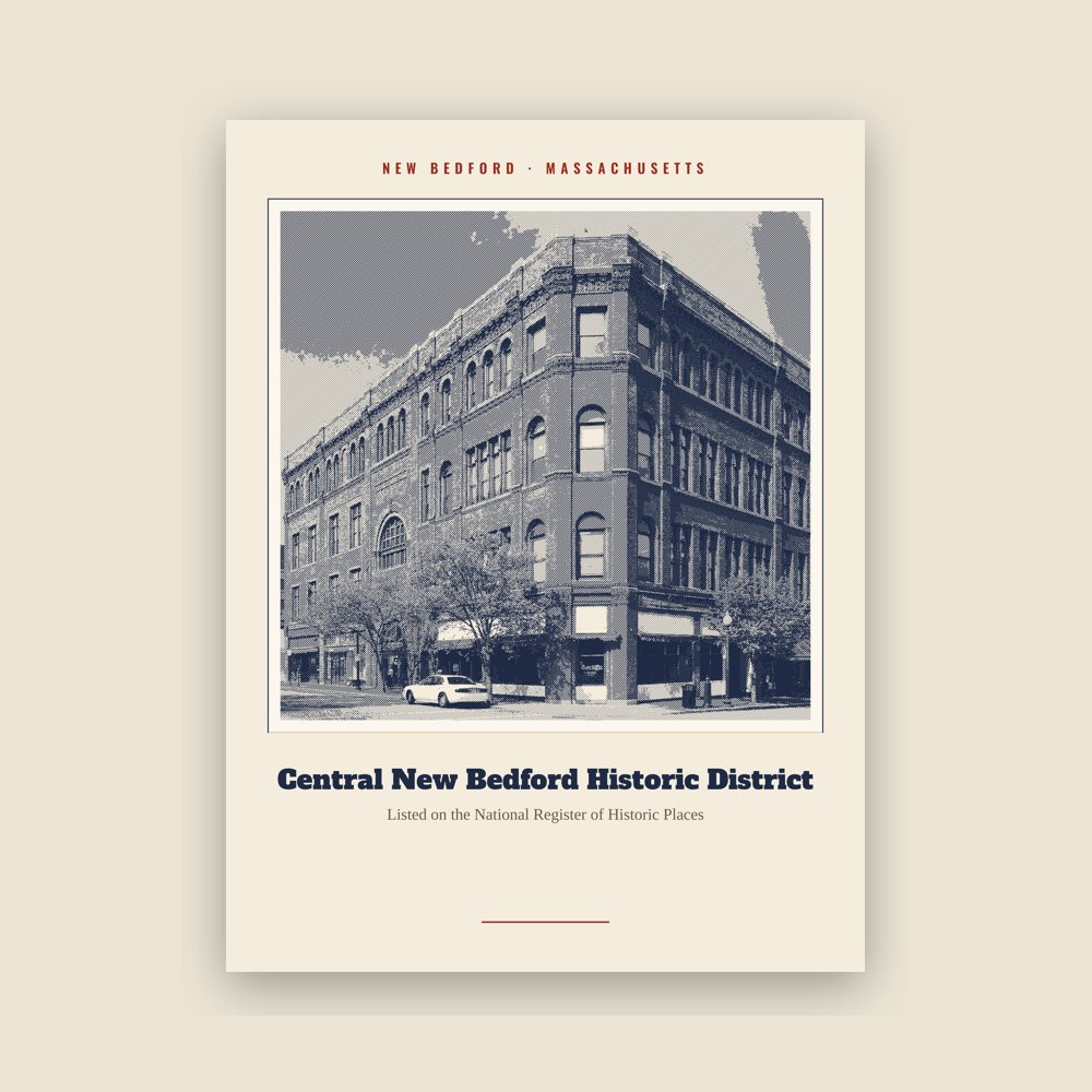 New Bedford Central New Bedford Historic District Landmark Print