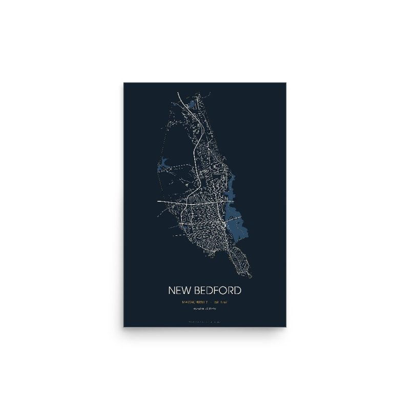 New Bedford Street Map Poster · Midnight