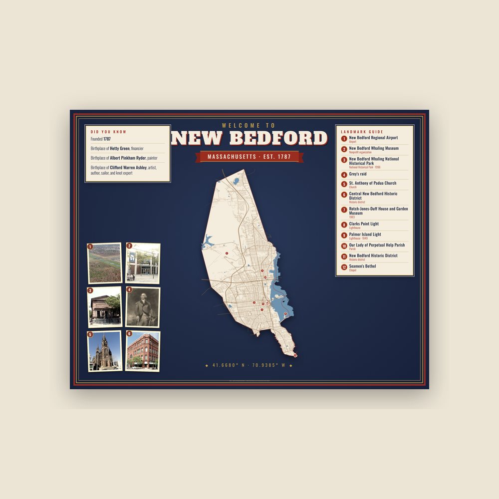 New Bedford Map Placemat