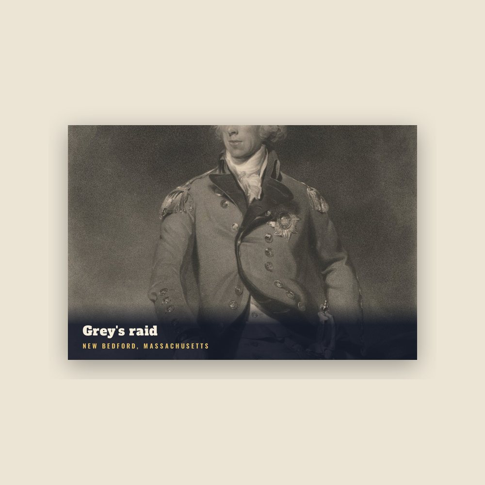 New Bedford Grey's raid Postcard