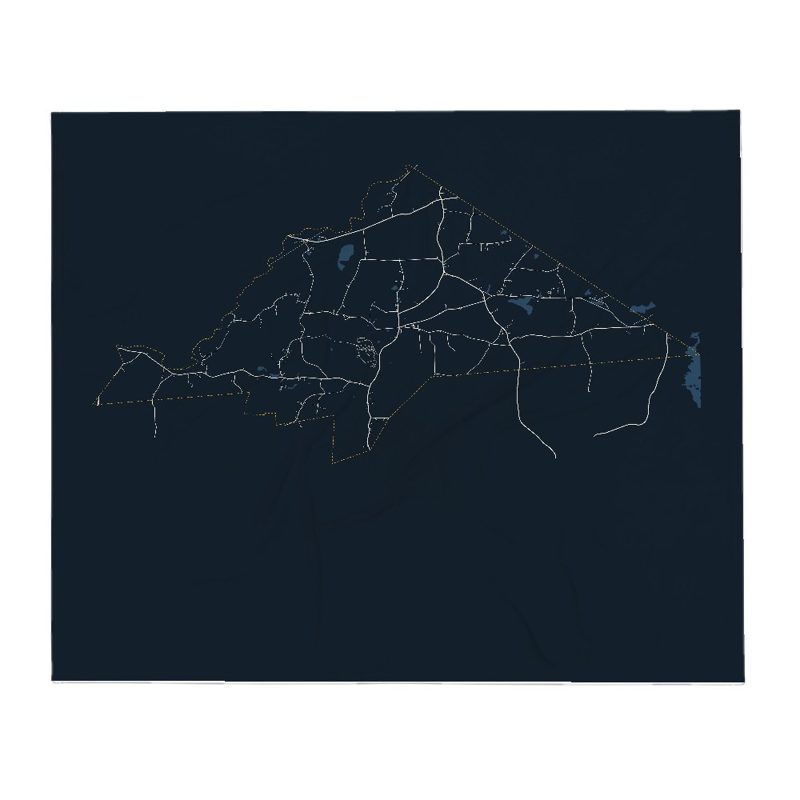 New Braintree Street Map Throw Blanket