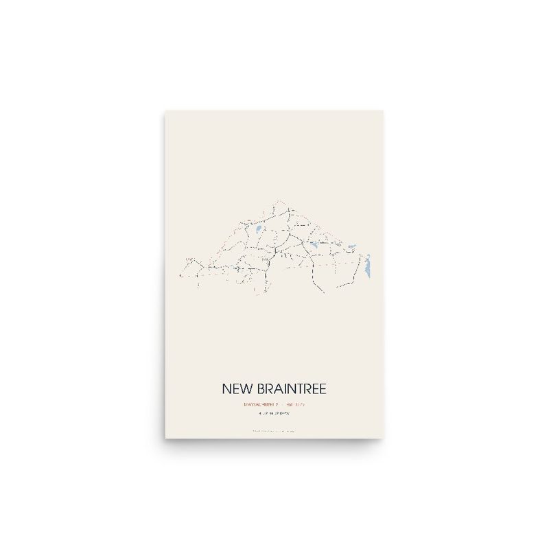 New Braintree Street Map Poster · Linen