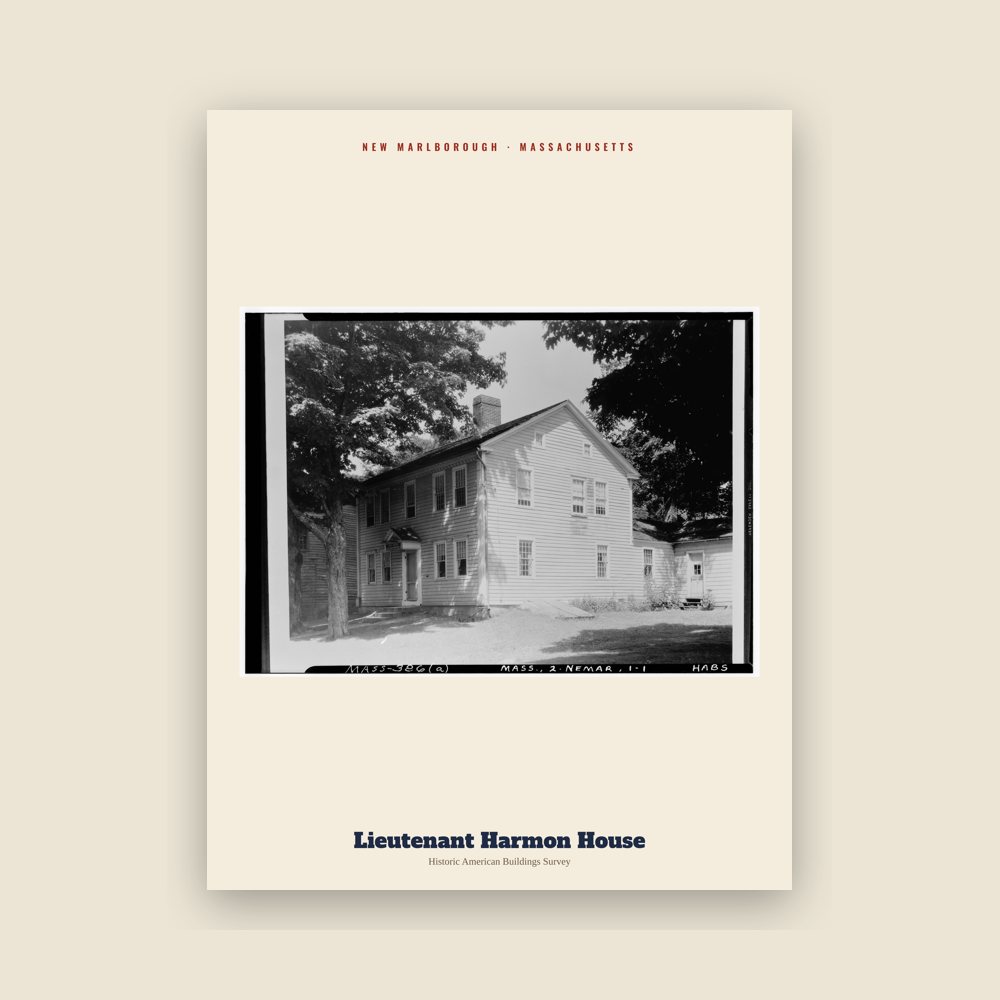 New Marlborough Lieutenant Harmon House Archive Print