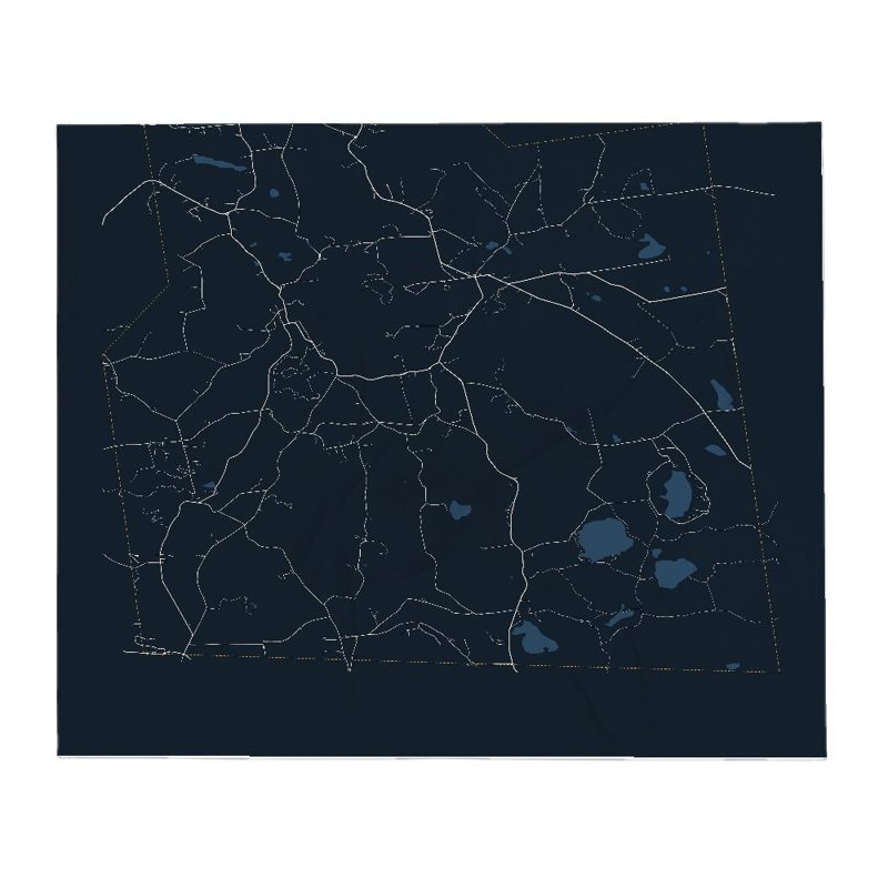 New Marlborough Street Map Throw Blanket