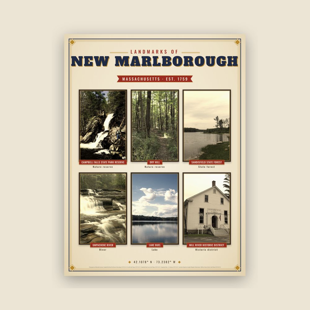 New Marlborough Landmarks Photo Poster