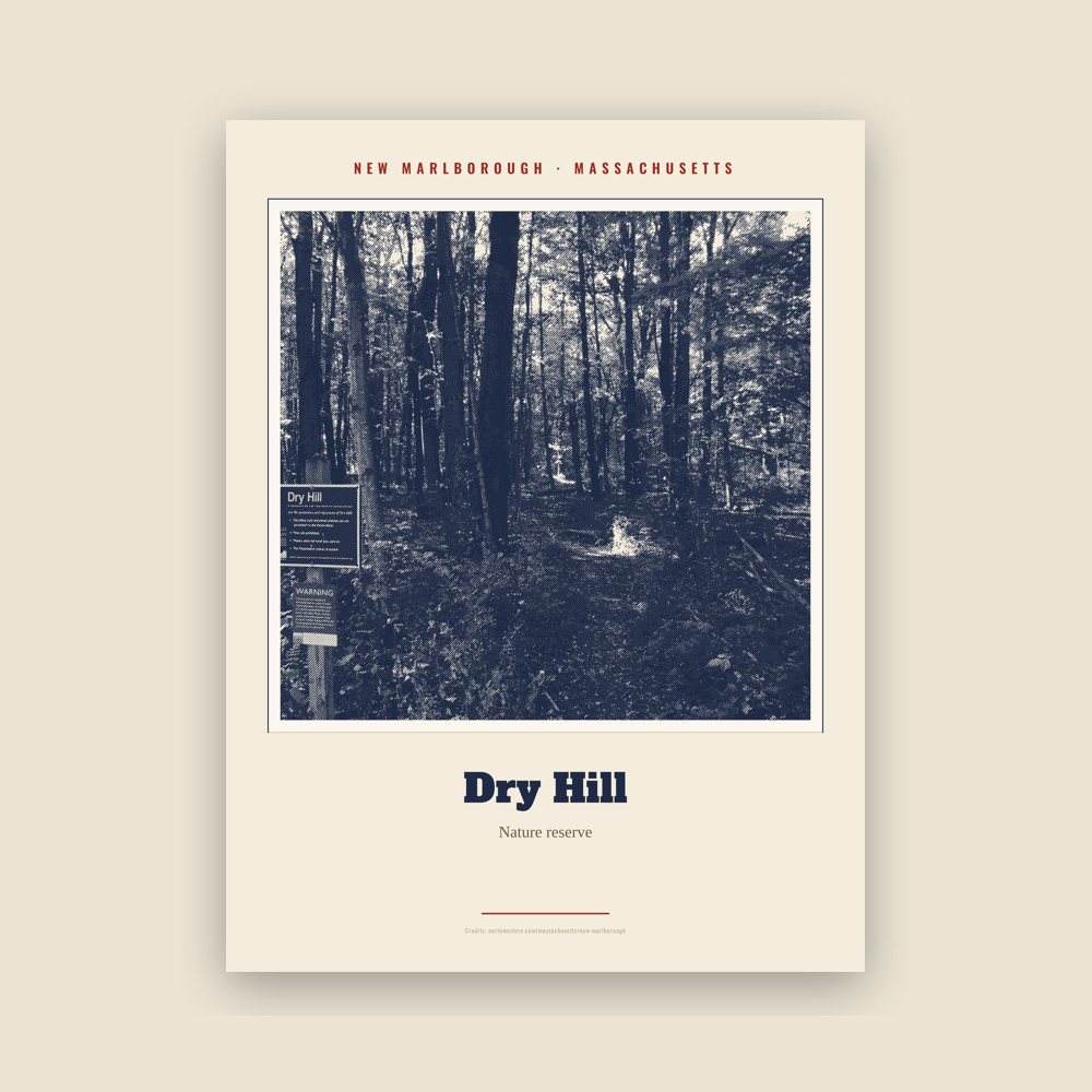 New Marlborough Dry Hill Landmark Print