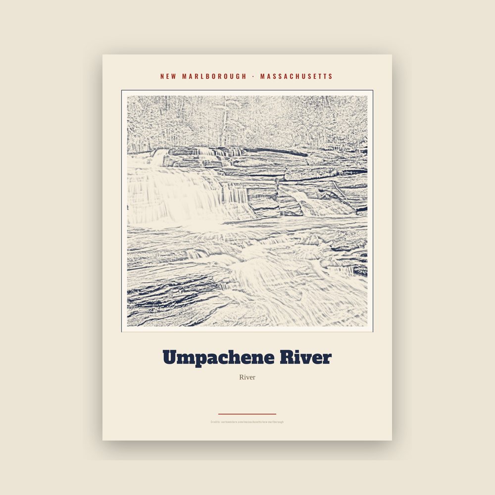 New Marlborough Umpachene River Landmark Print