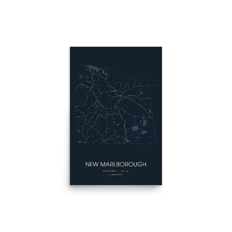 New Marlborough Street Map Poster · Midnight