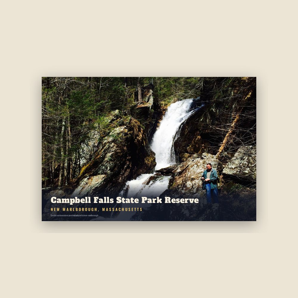 New Marlborough Campbell Falls State Park Reserve Postcard