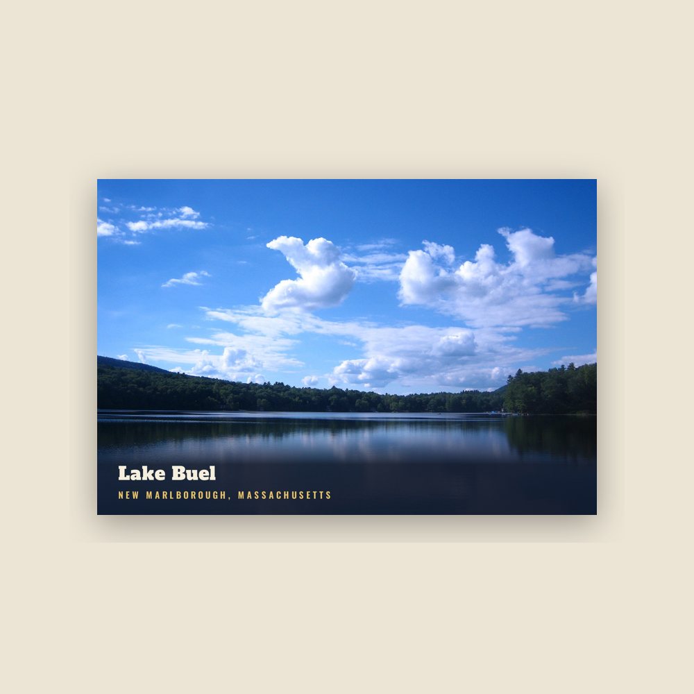 New Marlborough Lake Buel Postcard