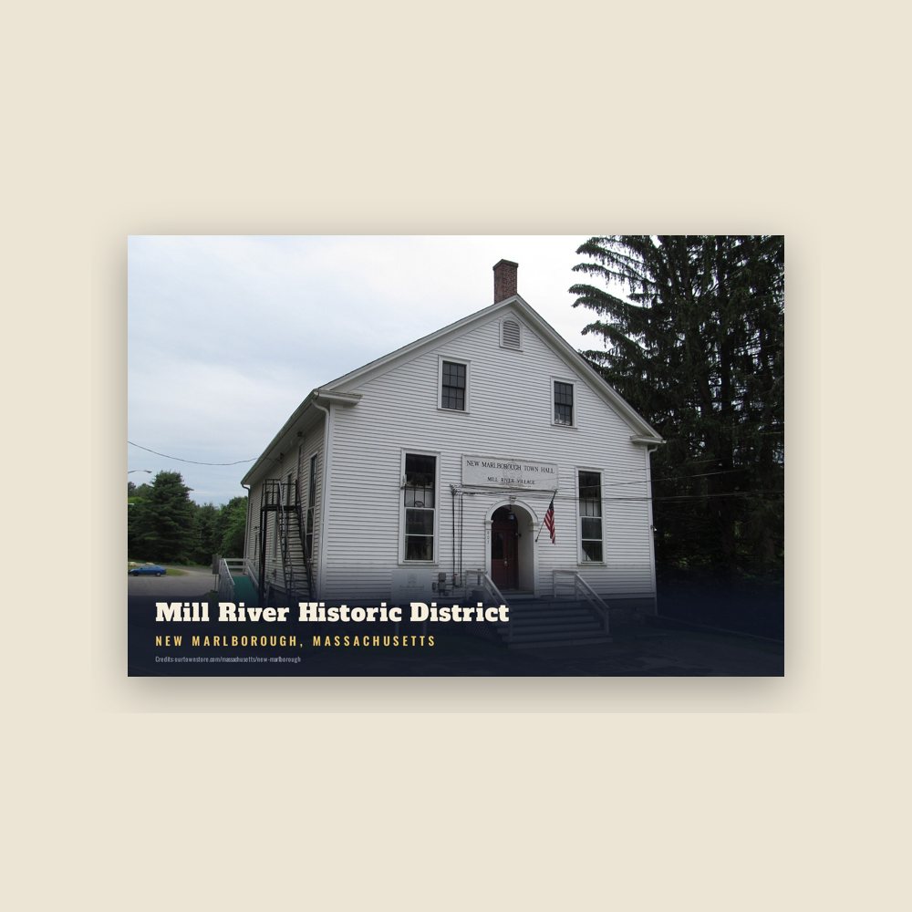 New Marlborough Mill River Historic District Postcard