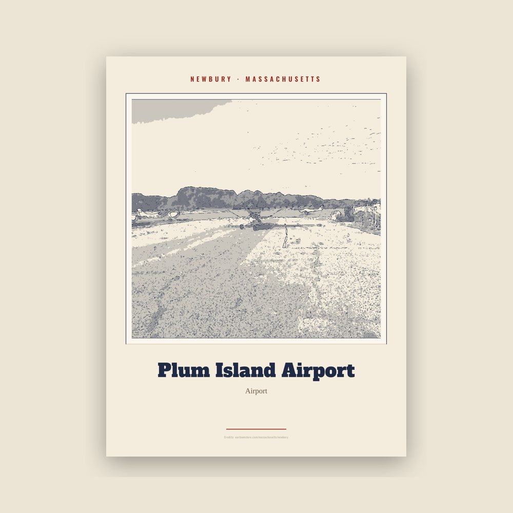 Newbury Plum Island Airport Landmark Print