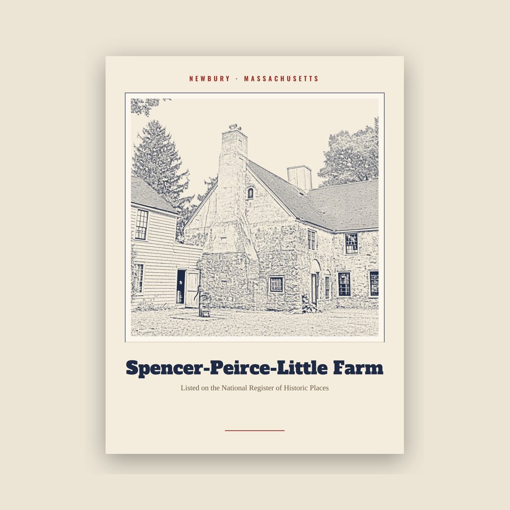 Newbury Spencer-Peirce-Little Farm Landmark Print