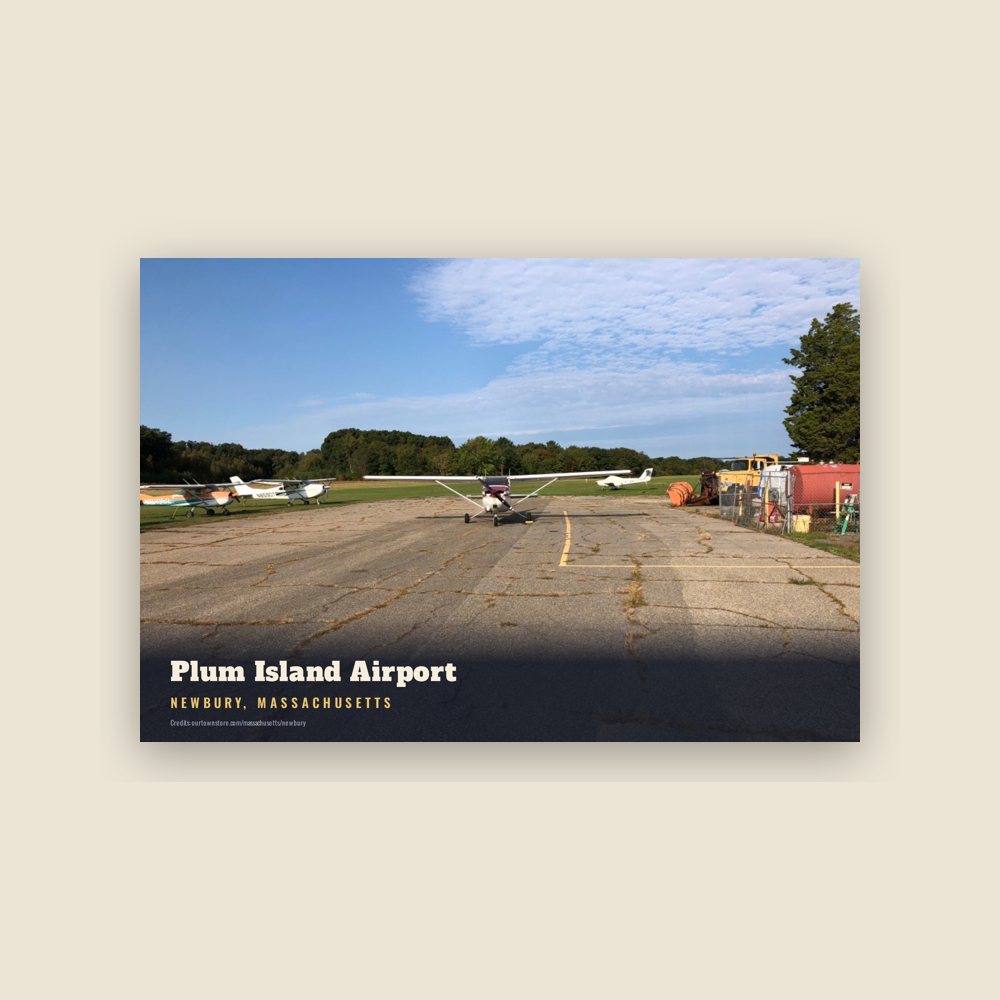 Newbury Plum Island Airport Postcard